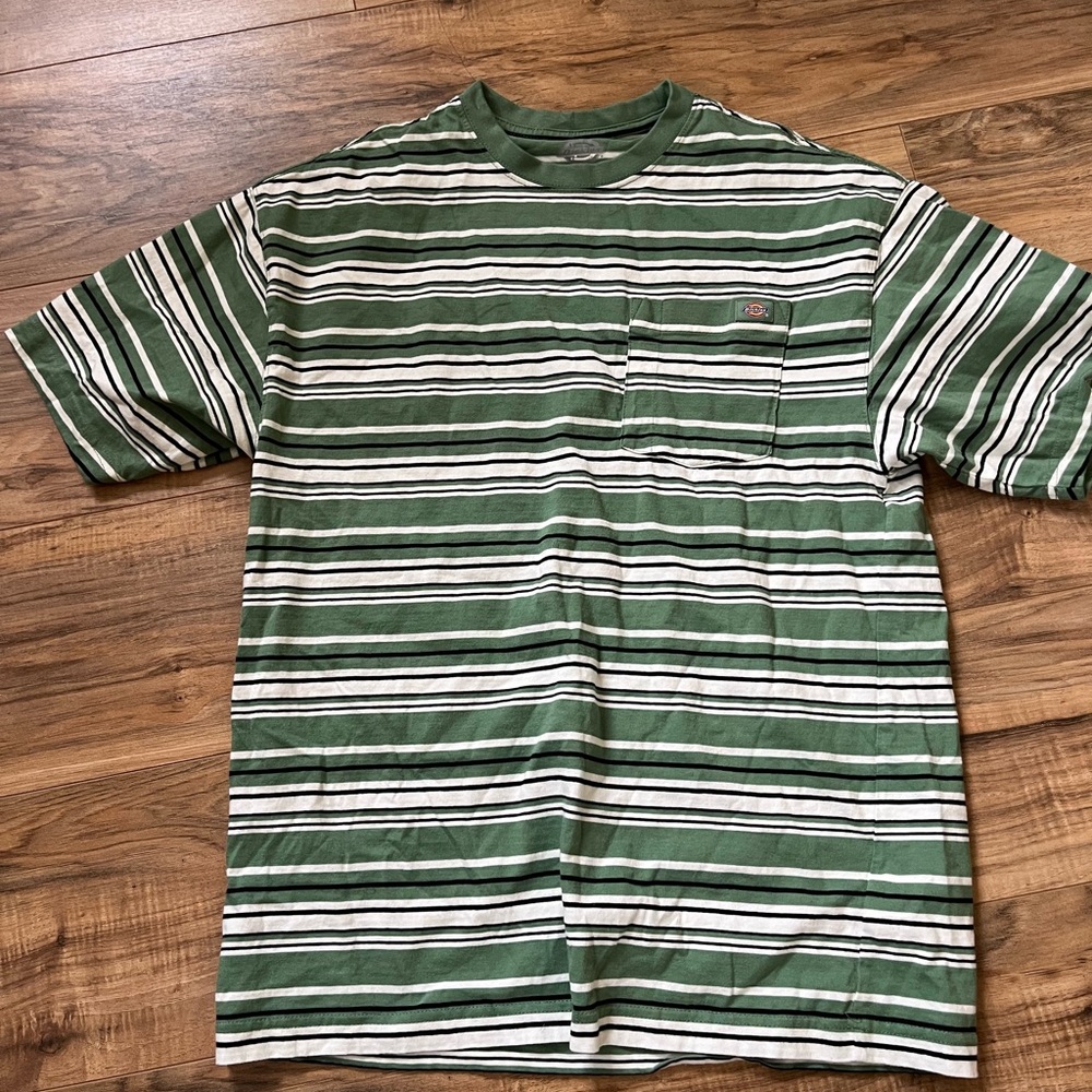 Dickies Green Striped Men's Shirt